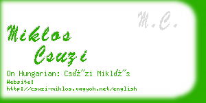 miklos csuzi business card